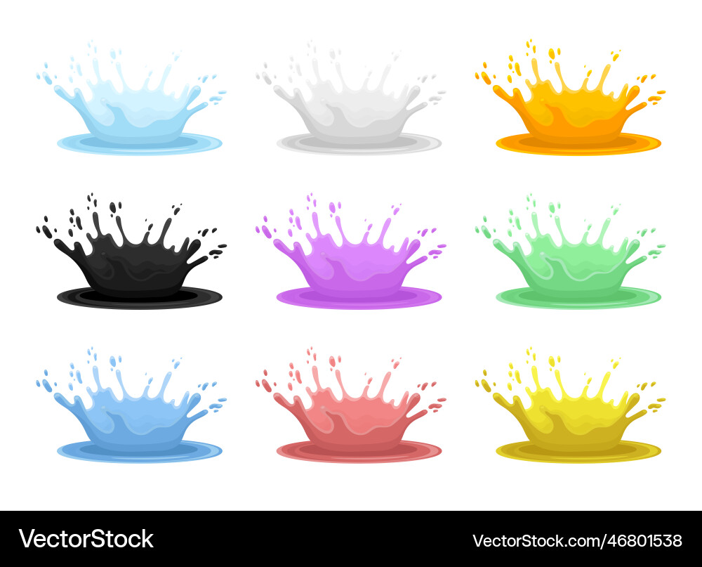 Water splash design isolated on background vector image