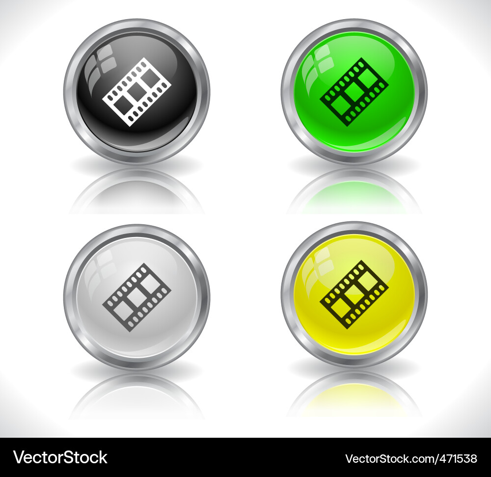 Web design buttons vector image
