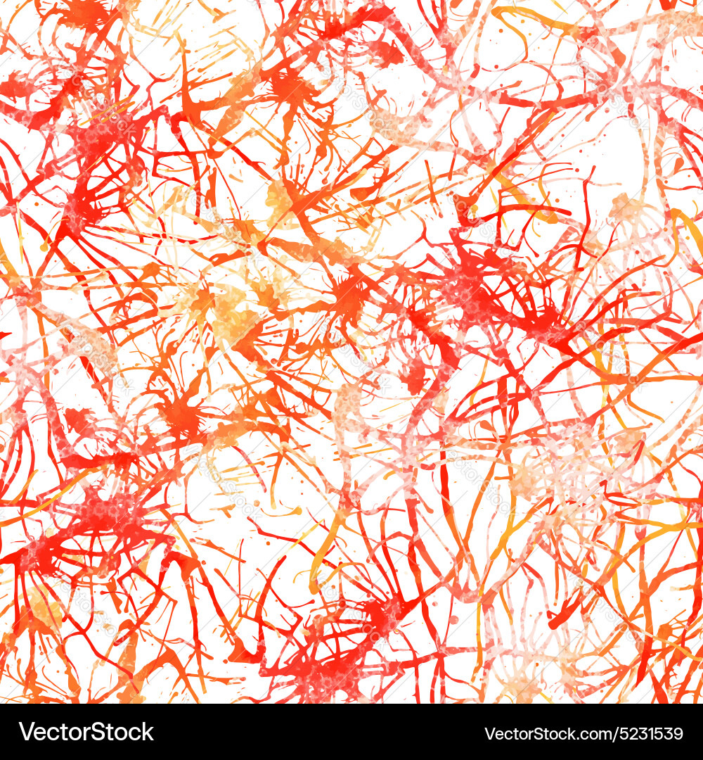 Abstract red and orange watercolor blobs vector image