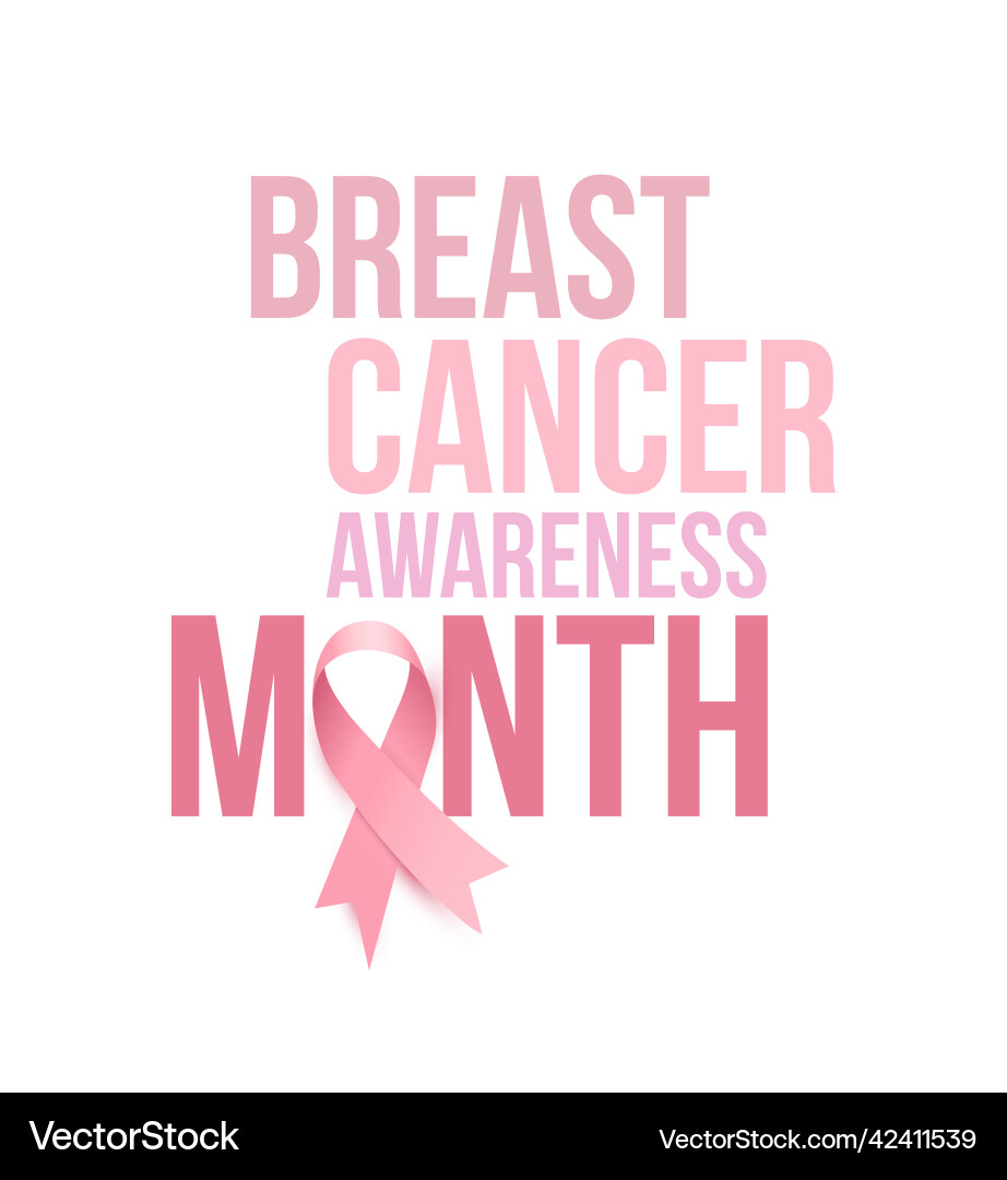 Breast cancer awareness month poster design Vector Image