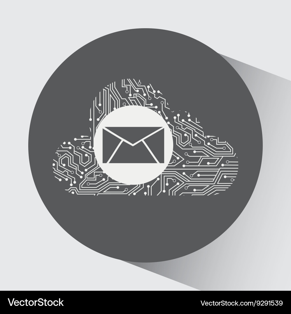 Cloud computing design vector image