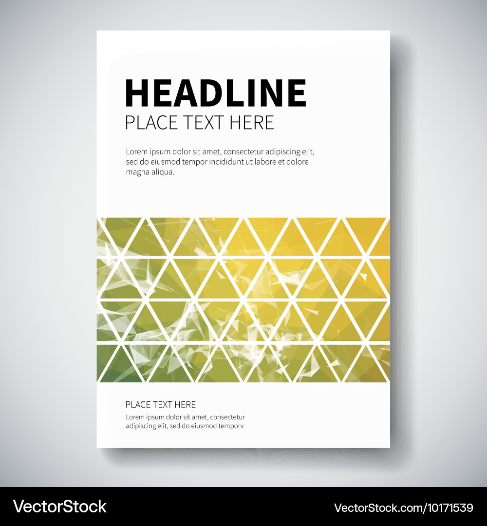Cover design with abstract colorful triangulated vector image