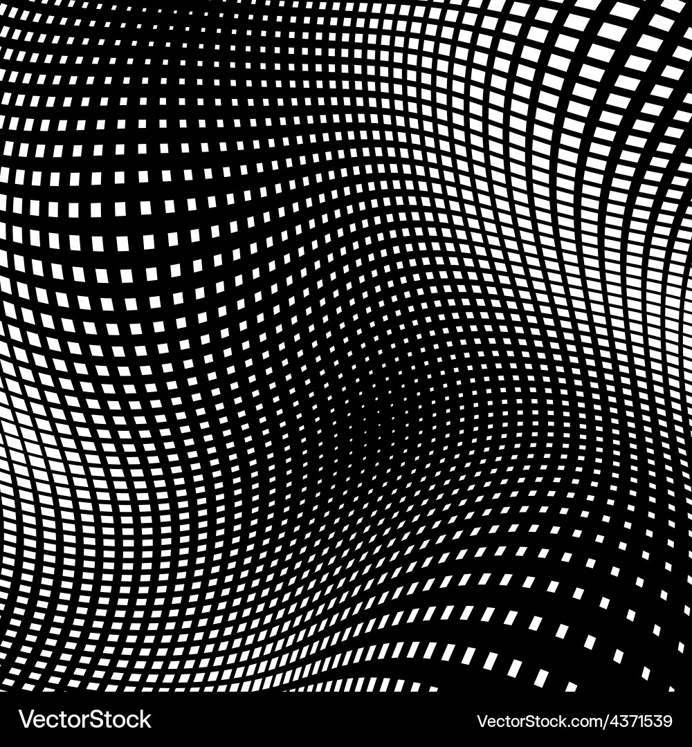 Distorted Halftone Square Background vector image