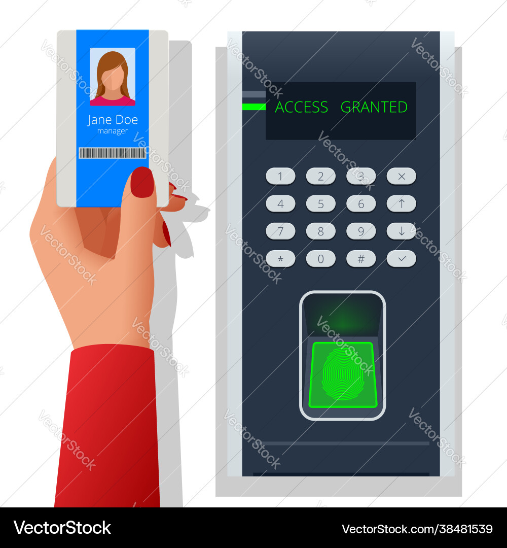 Finger print scan for enter security system Finger print scan for enter security system vector image