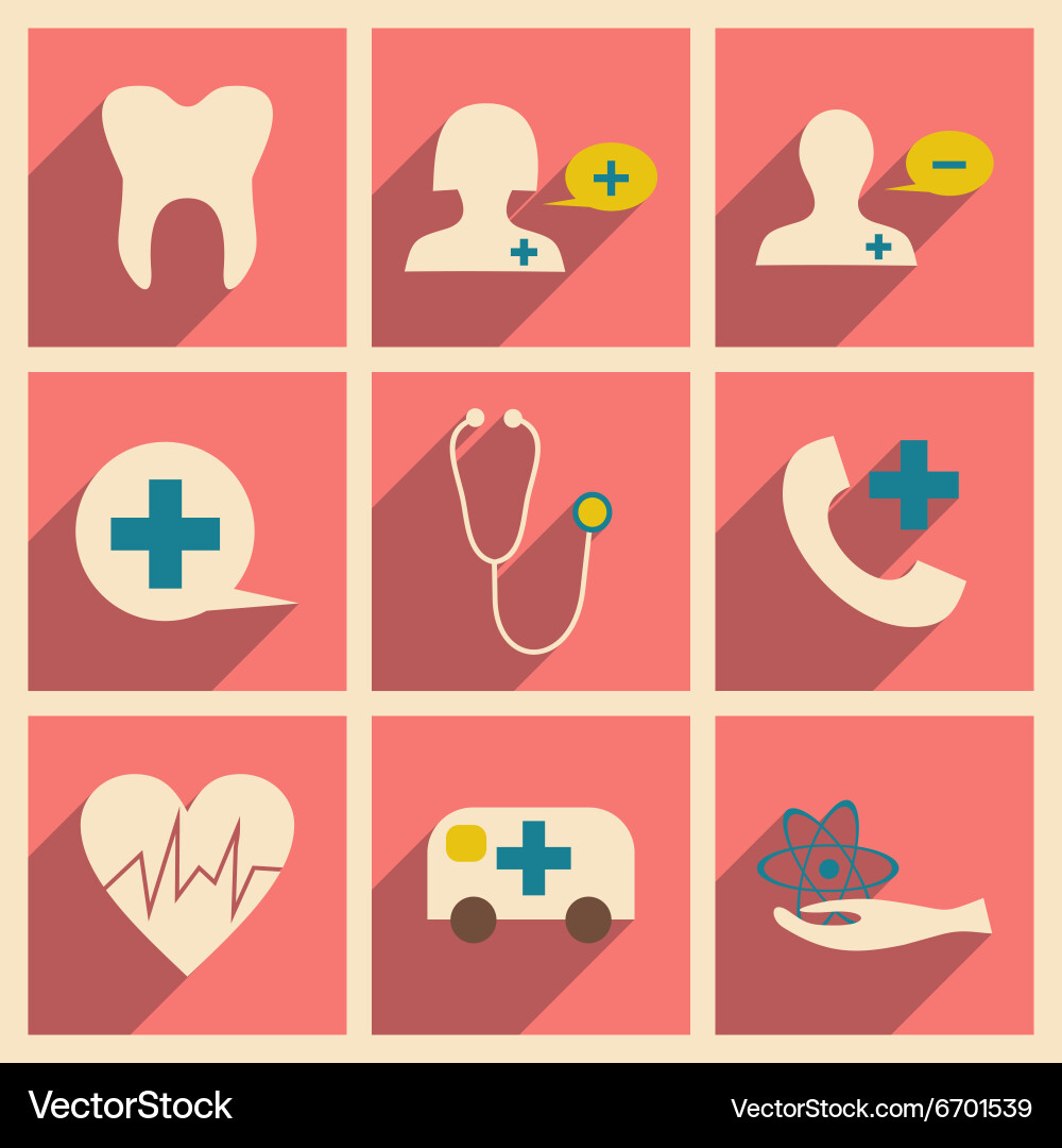 Flat with shadow concept and mobile application Vector Image