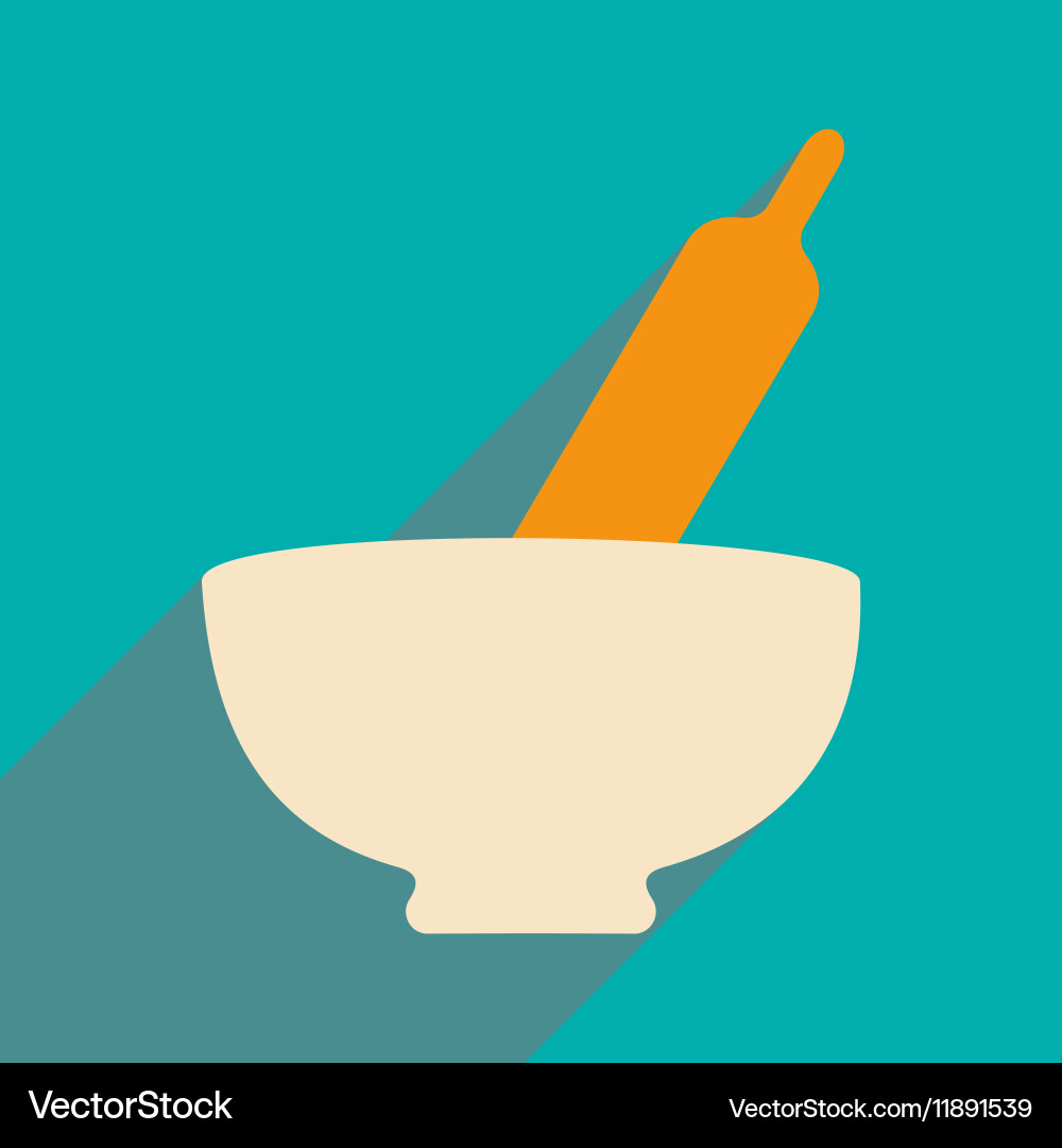 Flat with shadow icon and mobile application Vector Image