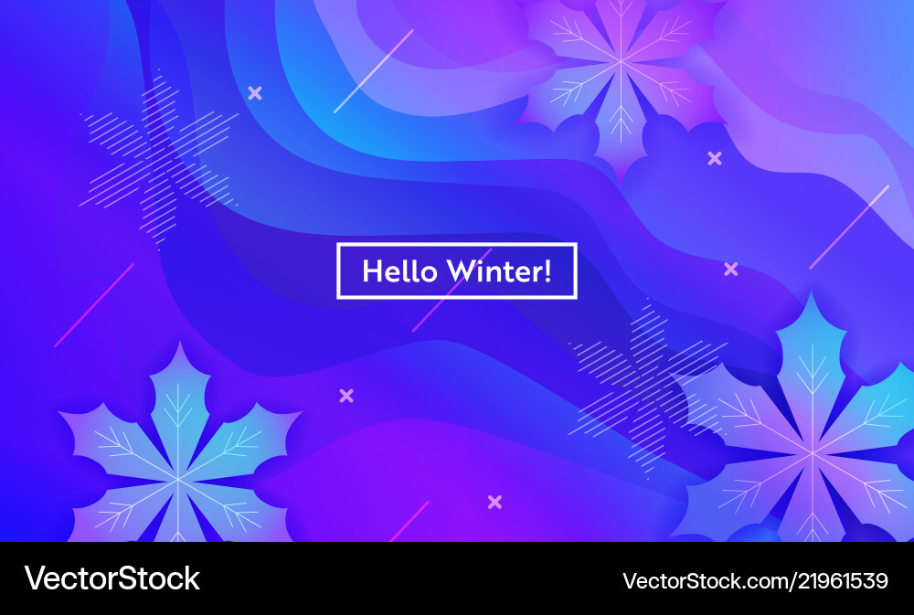 Hello winter layout with snowflakes for web site Hello winter layout with snowflakes for web site Vector Image