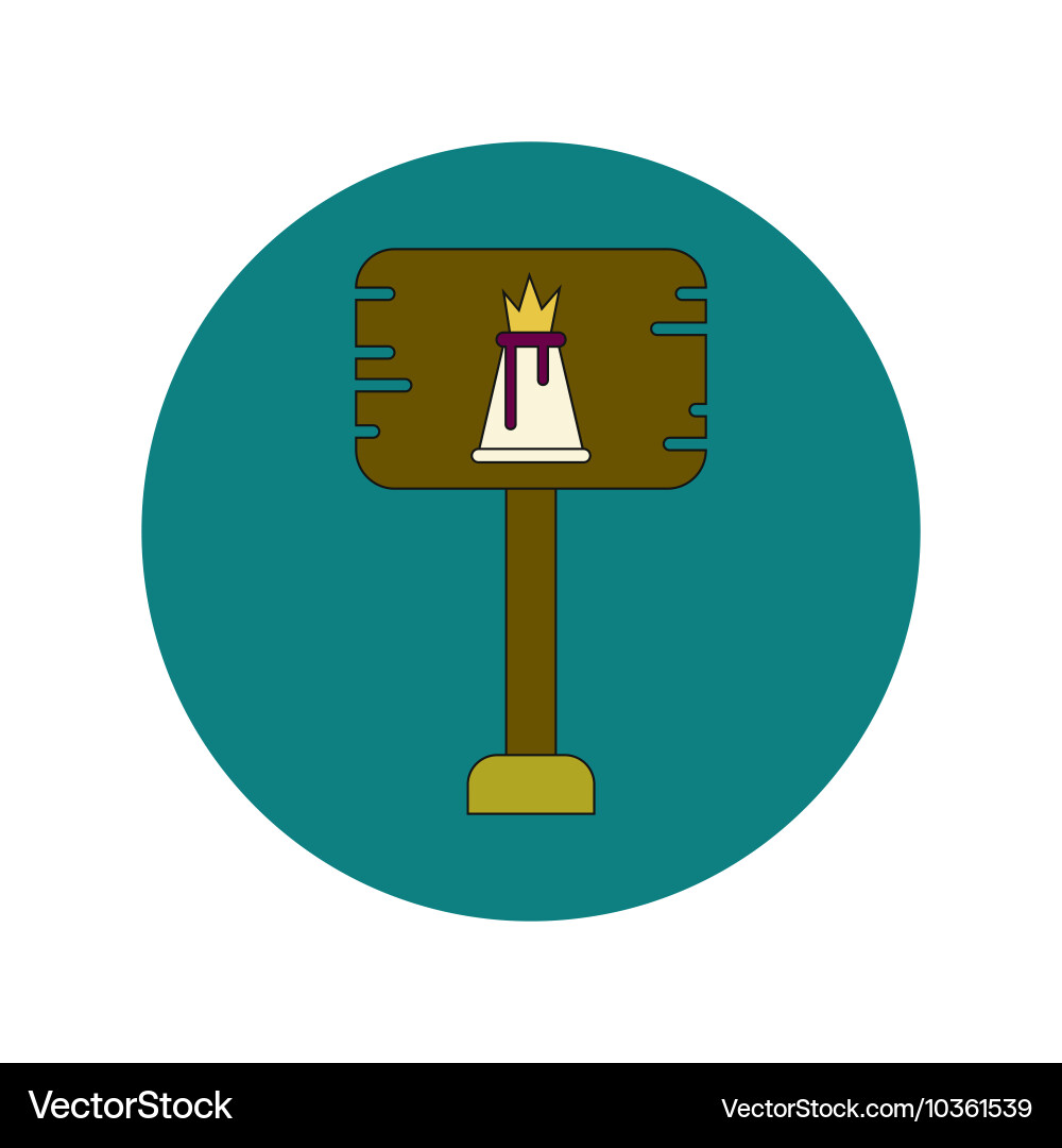 In flat design of volcano vector image