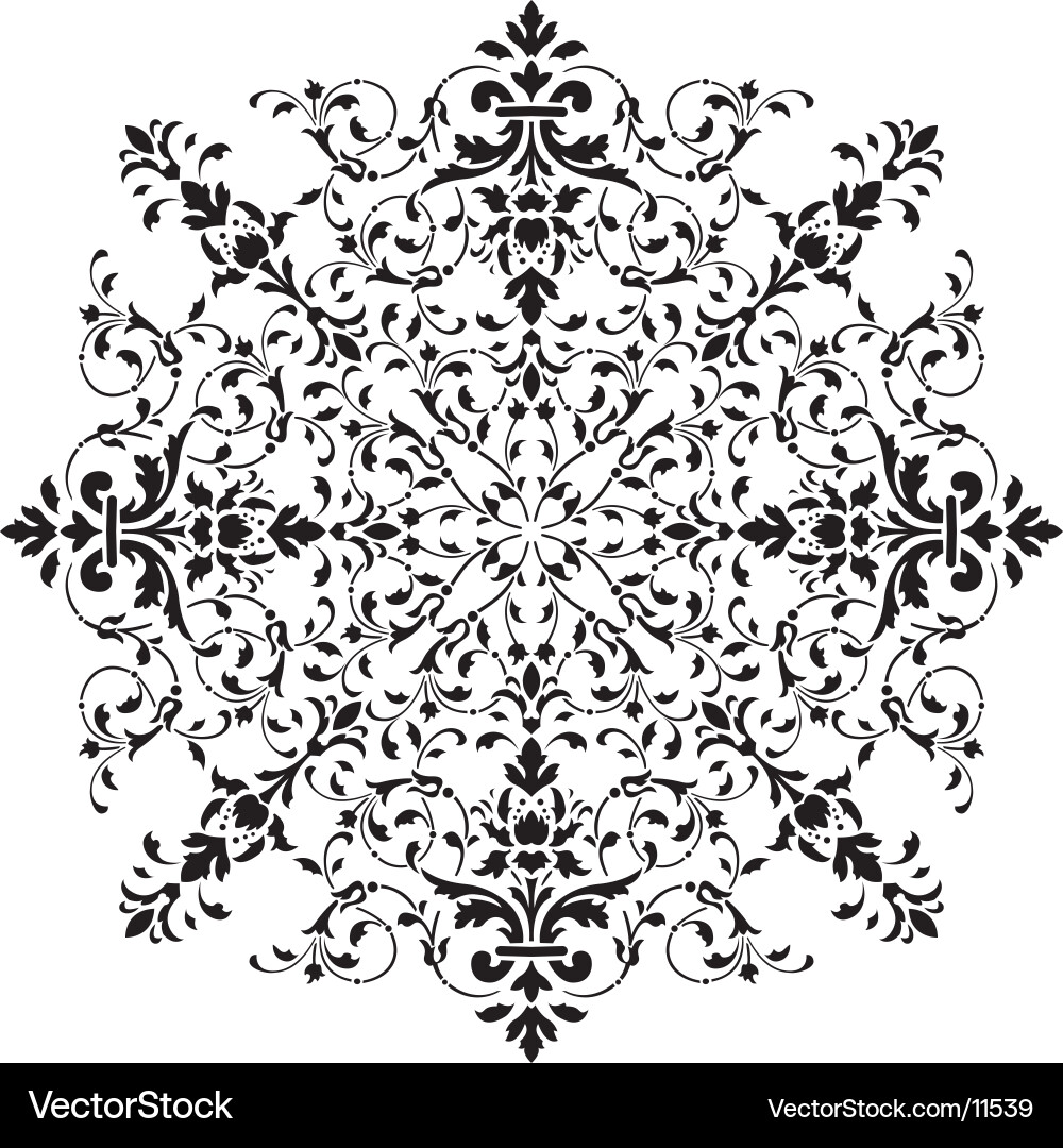 Intricate Floral Scroll Pattern vector image