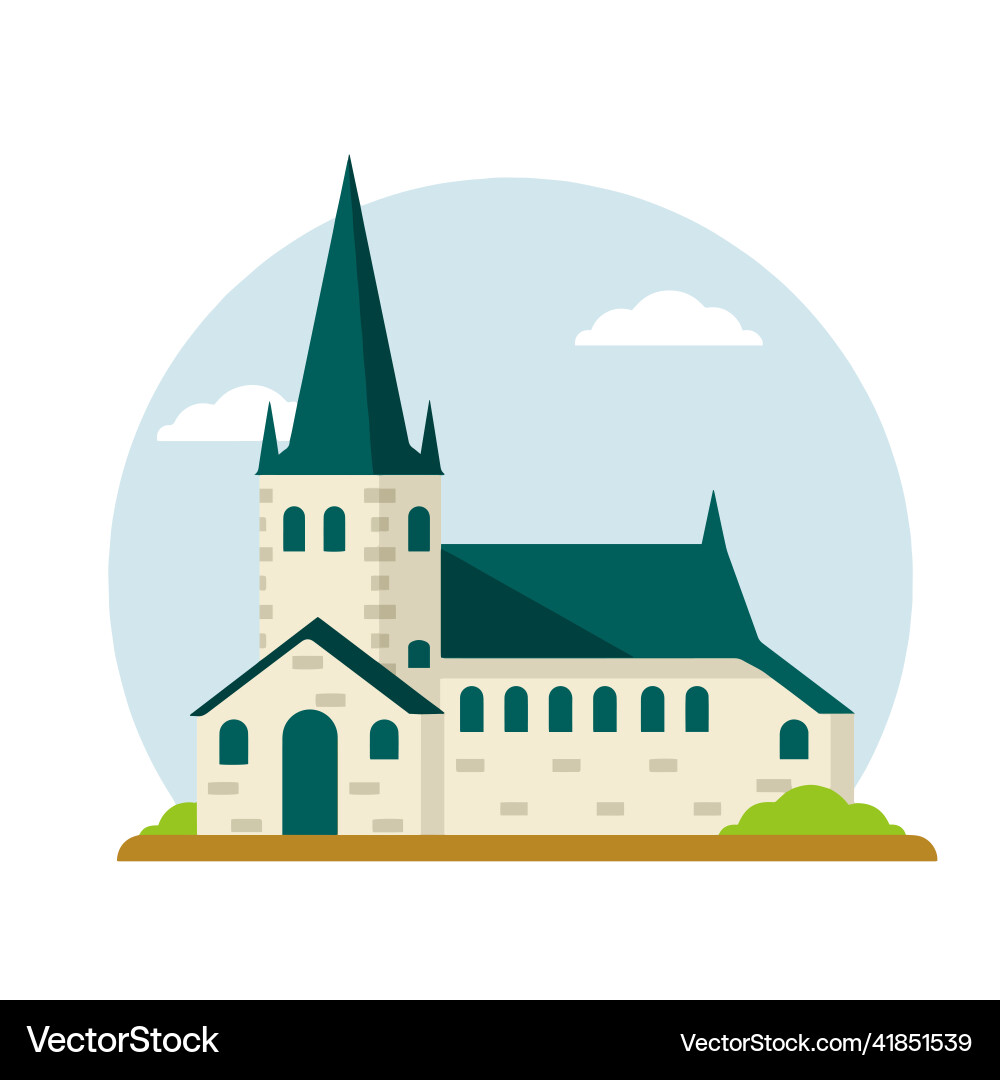Kirche alte historische europäische Stadt Kirche alte historische europäische Stadt vektorbild