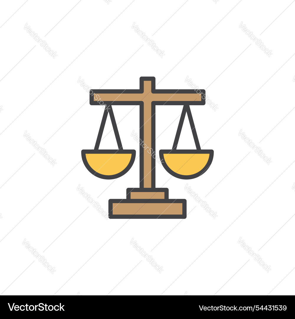 Scale icon in colored version Scale icon in colored version Vector Image