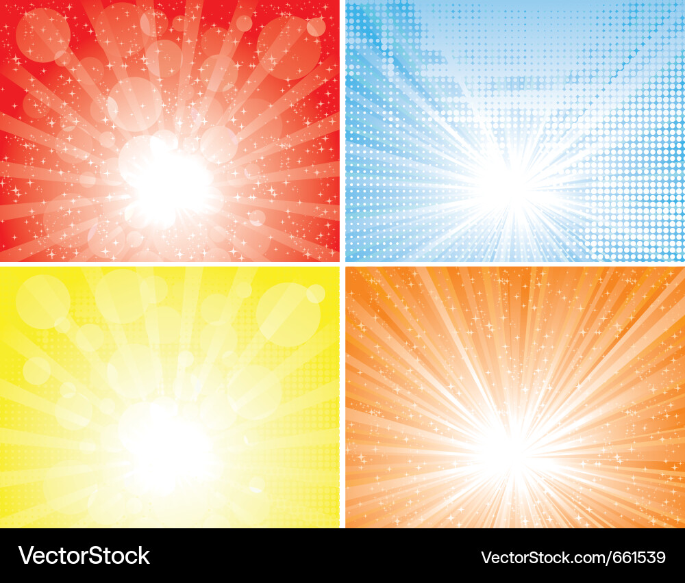 Sunbeam Patterns & Rays vector image