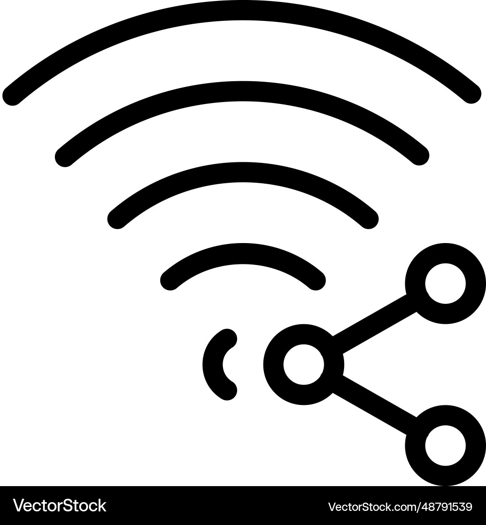 Use of wifi for transferring data between devices vector image