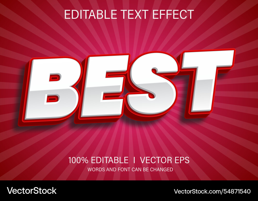 Best text effect with modern style design Best text effect with modern style design Vector Image