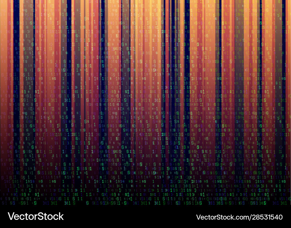 Binäre Code digitale Technologie Daten Sortierung von Binäre Code digitale Technologie Daten Sortierung von Vektorbild