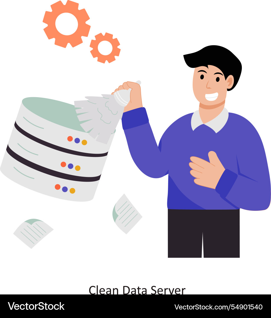 Clean data server eps 10 file Vector Image