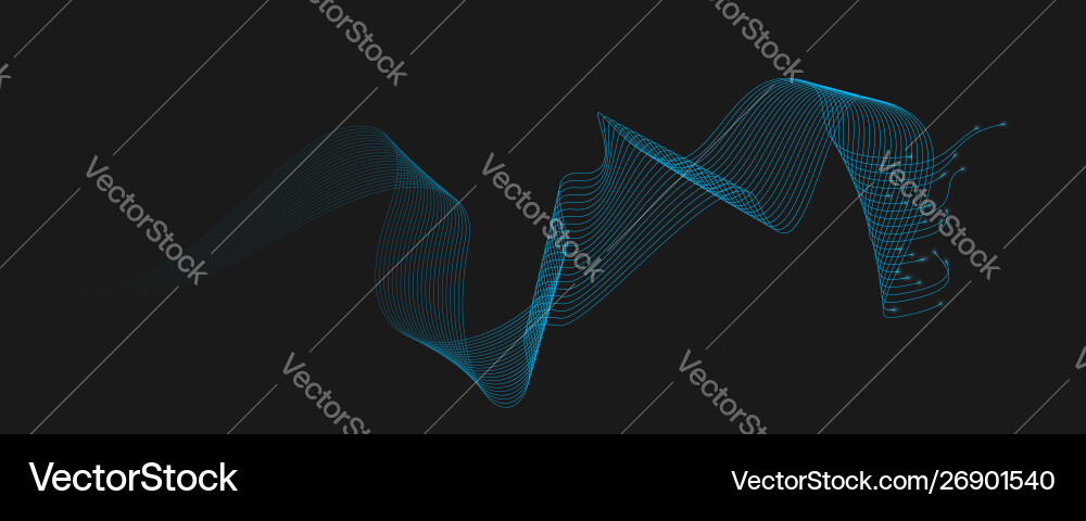 Dynamic Twisted Glow Lines vector image