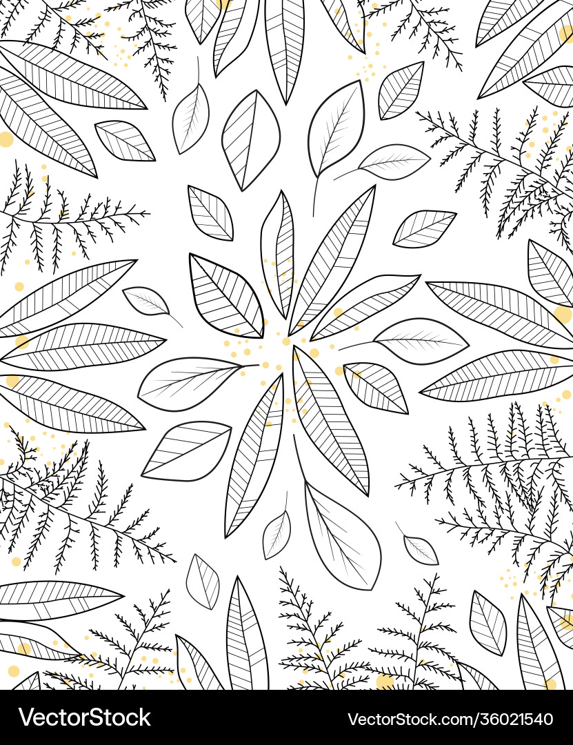 Floral decoration with leaves Floral decoration with leaves vector image