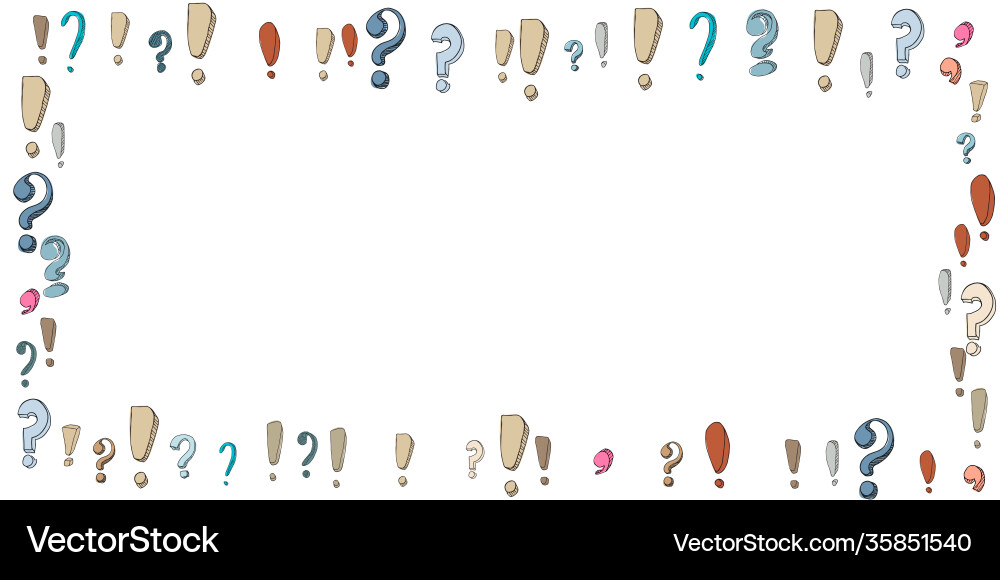 Frame pattern doodle punctuation marks Frame pattern doodle punctuation marks vector image