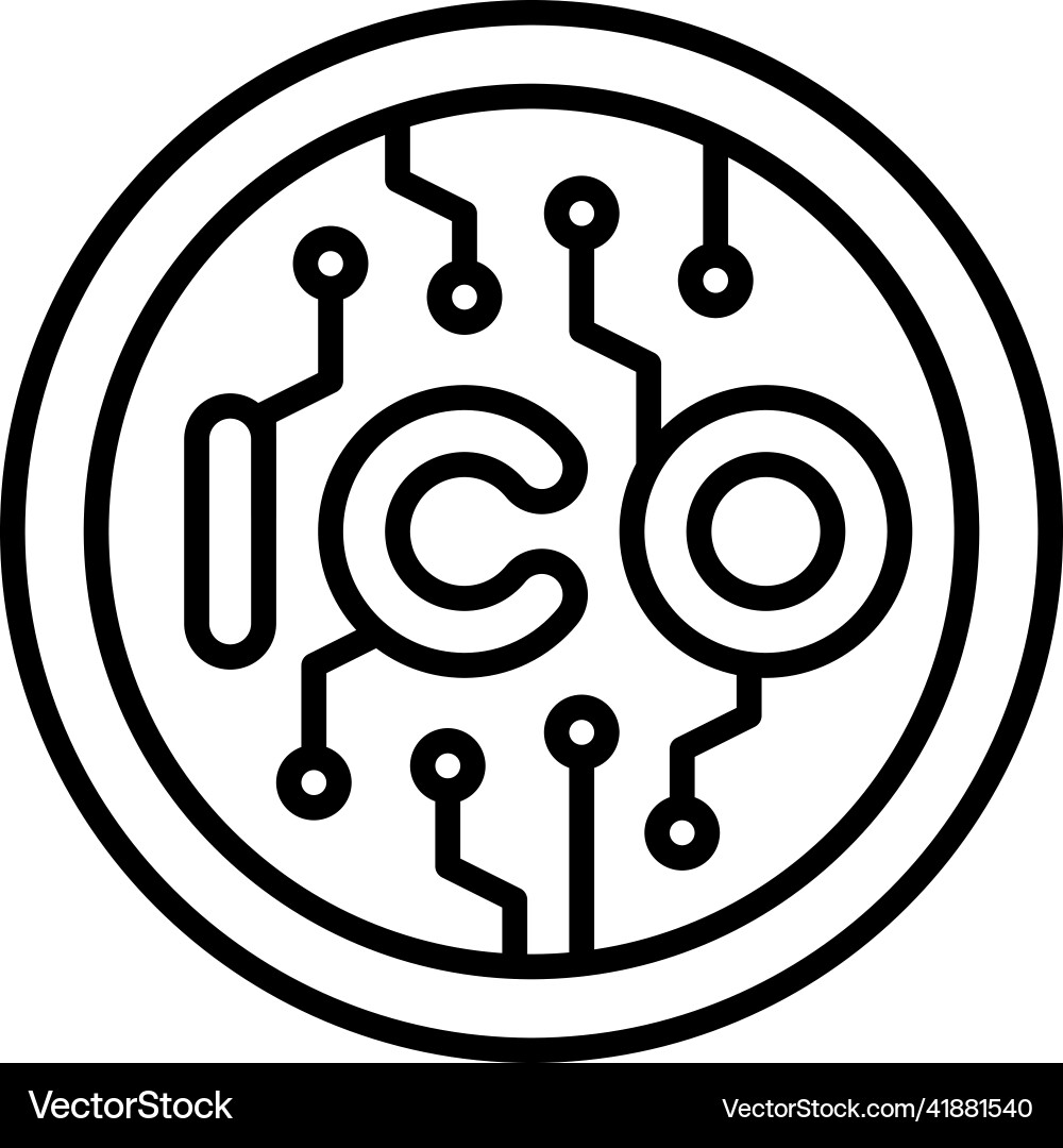 Initial coin offering icon crypto related – Royalty-Free Vector |  VectorStock