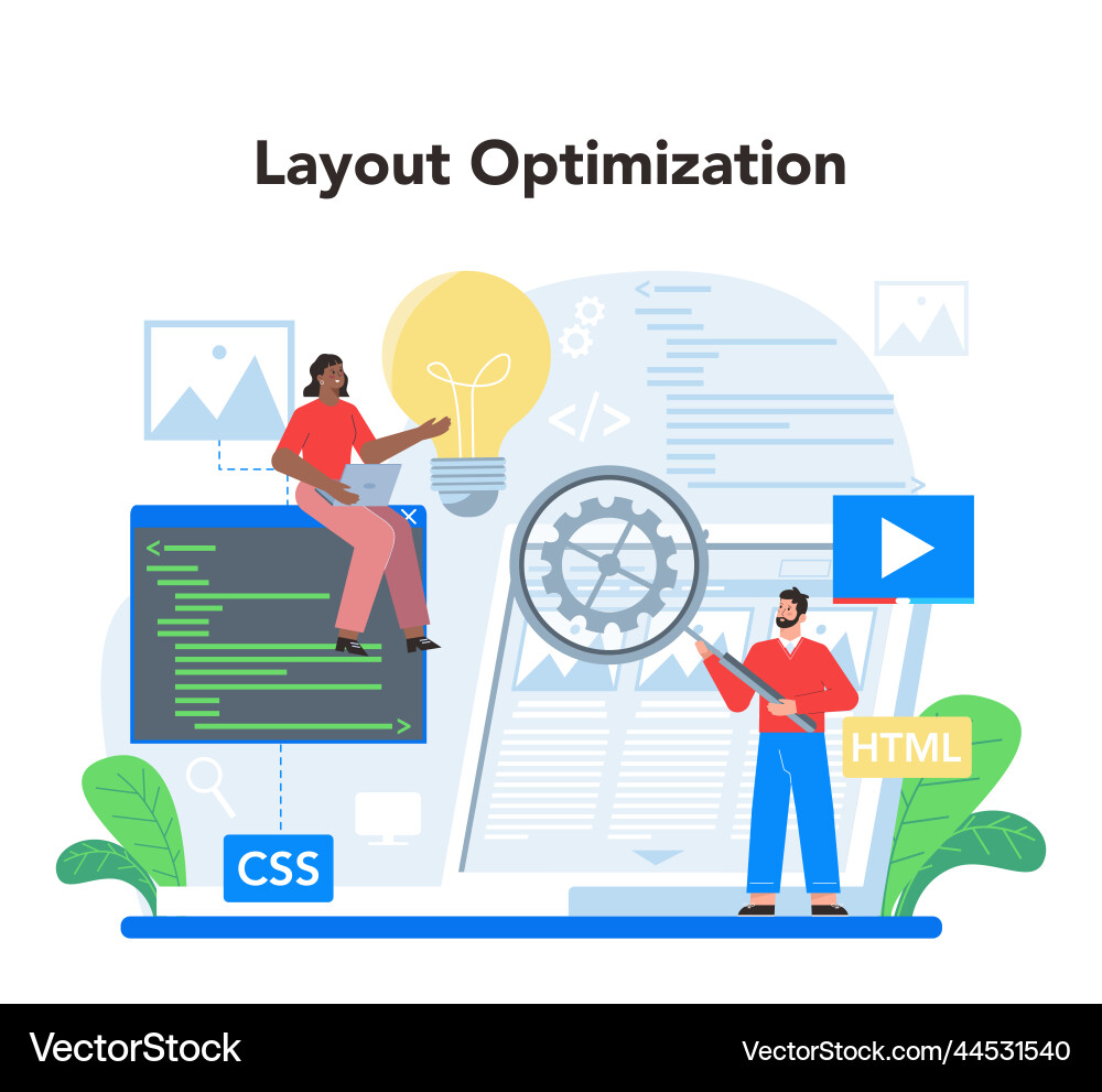 Layout designer concept web development mobile Layout designer concept web development mobile vector image