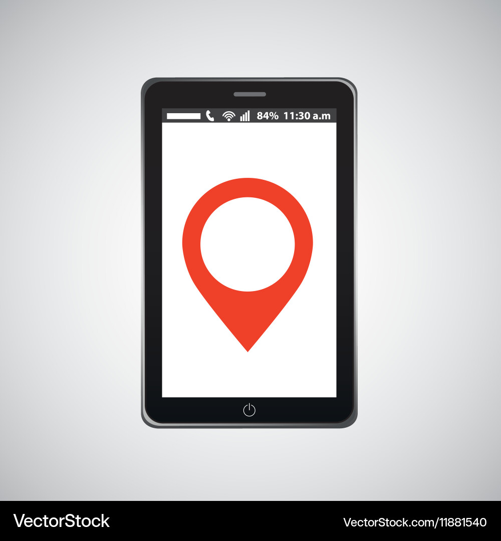 Pointer Map Handy-Navigation vektorbild