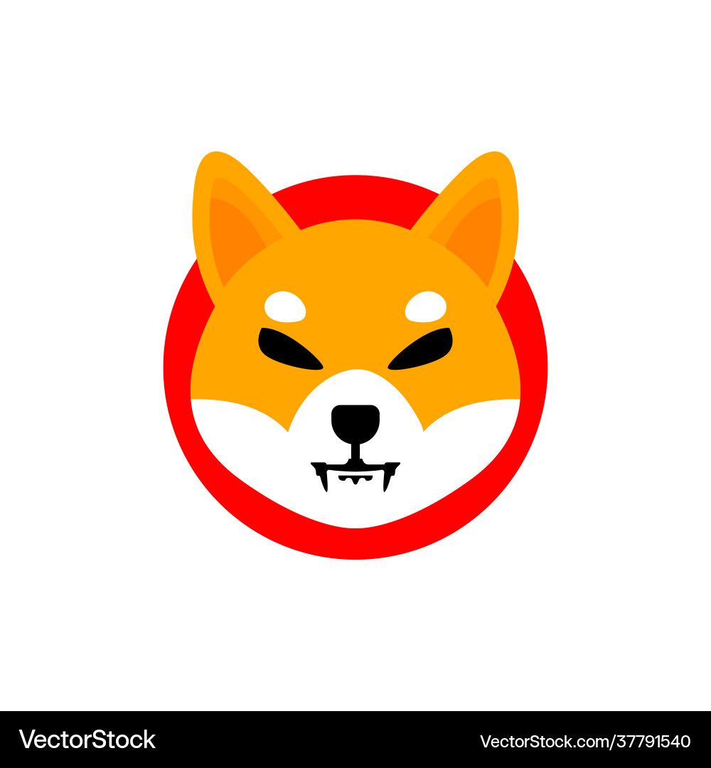 Shiba Inu Cryptocurrency Symbol – Royalty-Free Vector | VectorStock