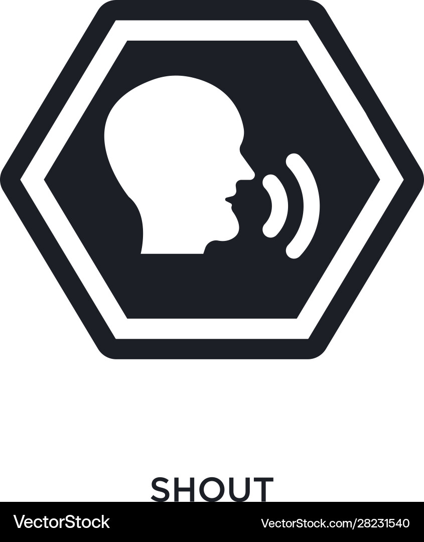 Shout isolated icon simple element from signs vector image