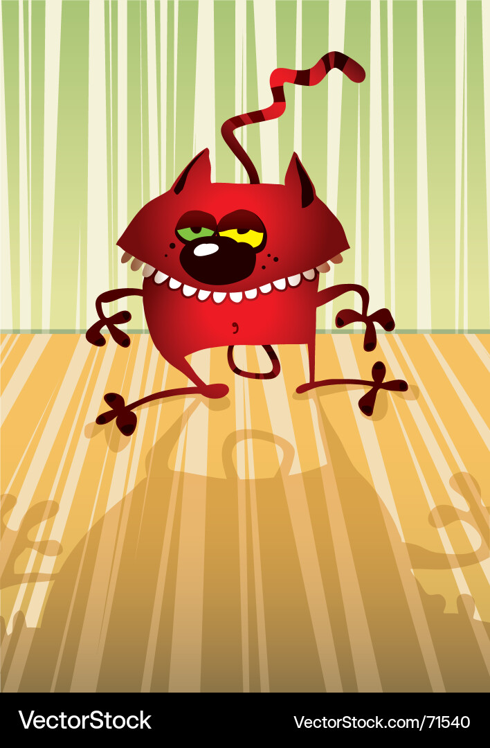 Smiling Red Tabby Cat vector image
