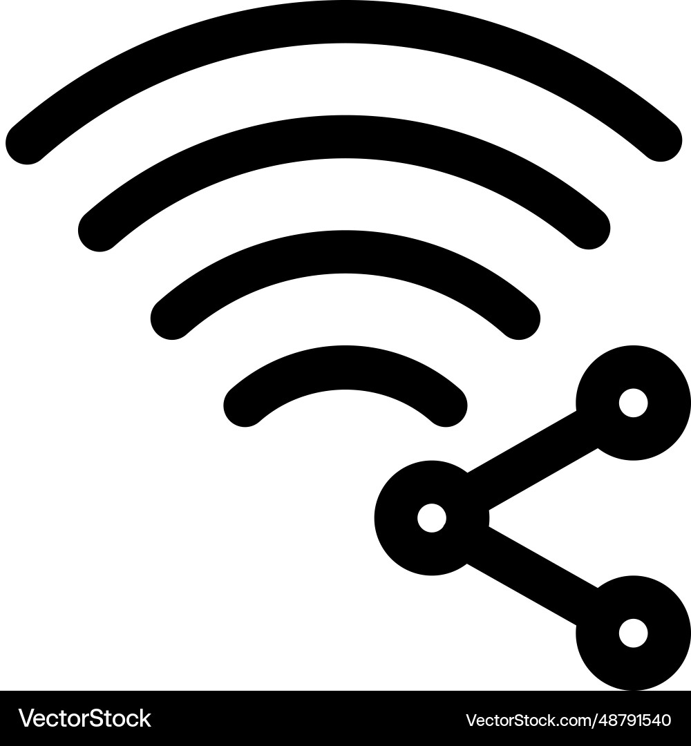 Use of wifi for transferring data between devices Vector Image