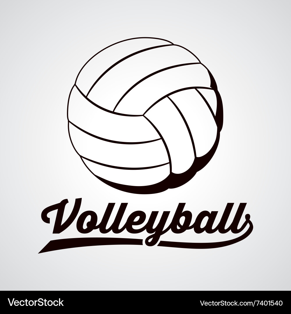 Volleyball League Symbol Vector Image