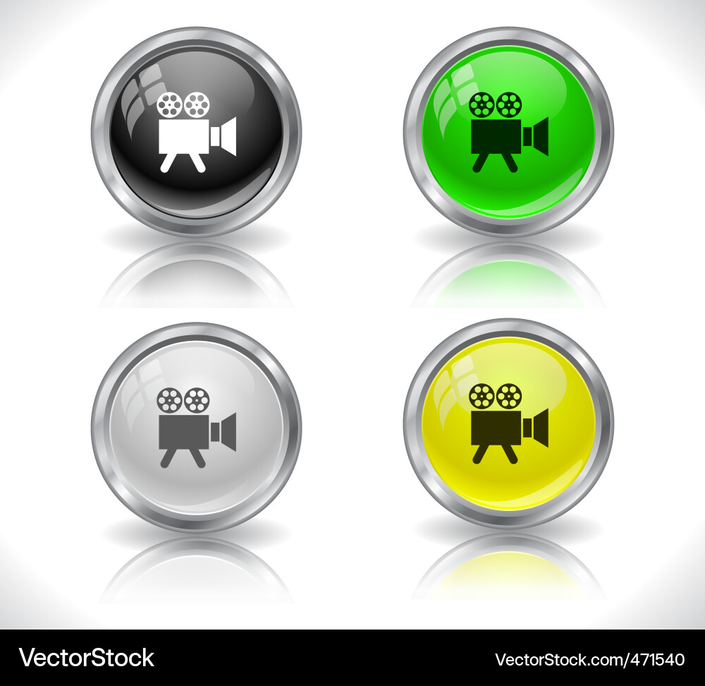 Web design buttons vector image