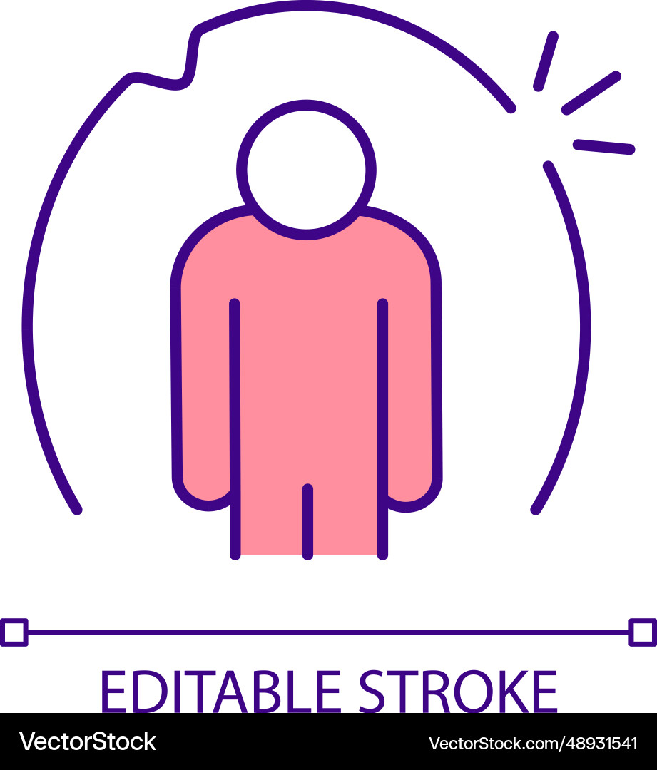 2d thin linear poor boundaries simple icon vector image