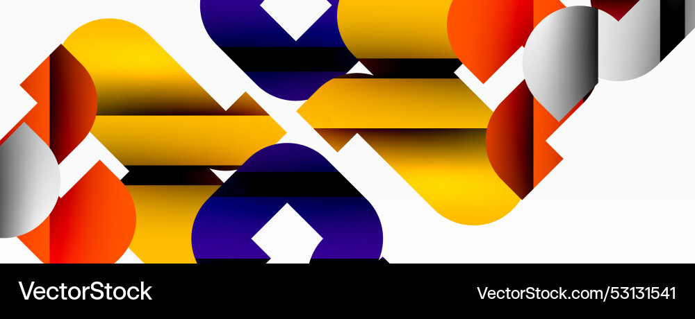 Abstract background colorful geometric curve Vector Image