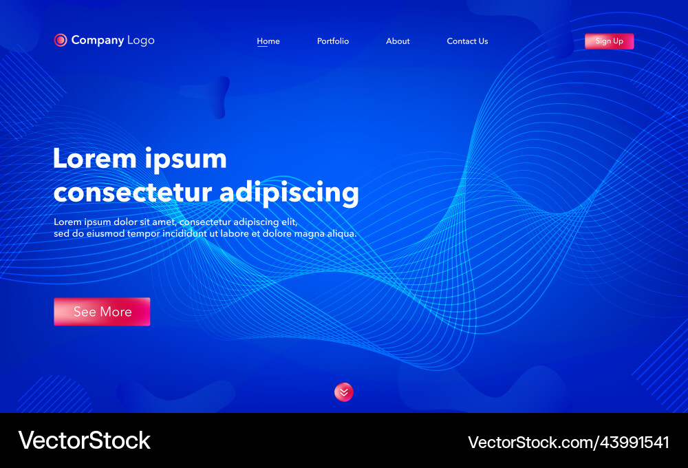 Abstract background website landing page template Abstract background website landing page template vector image