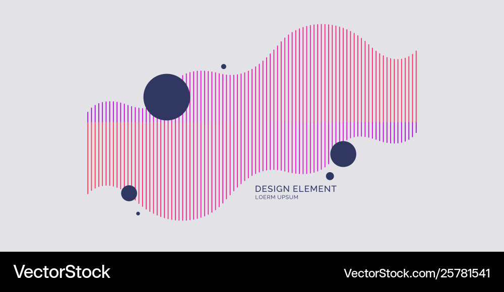 Abstract element with dynamic linear waves Abstract element with dynamic linear waves Vector Image
