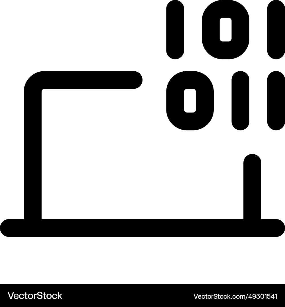 Ausführung binärer Technologiecode auf Gerät vektorbild