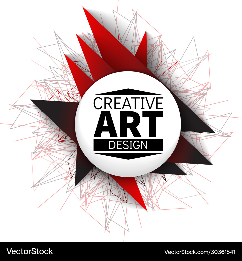 Black and red baner design with dirty hexagonal Vector Image