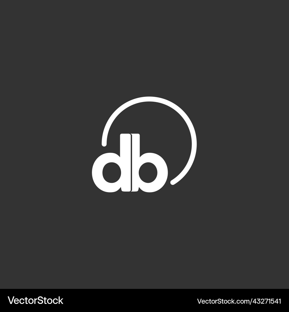 Db initial logo with rounded circle Vector Image