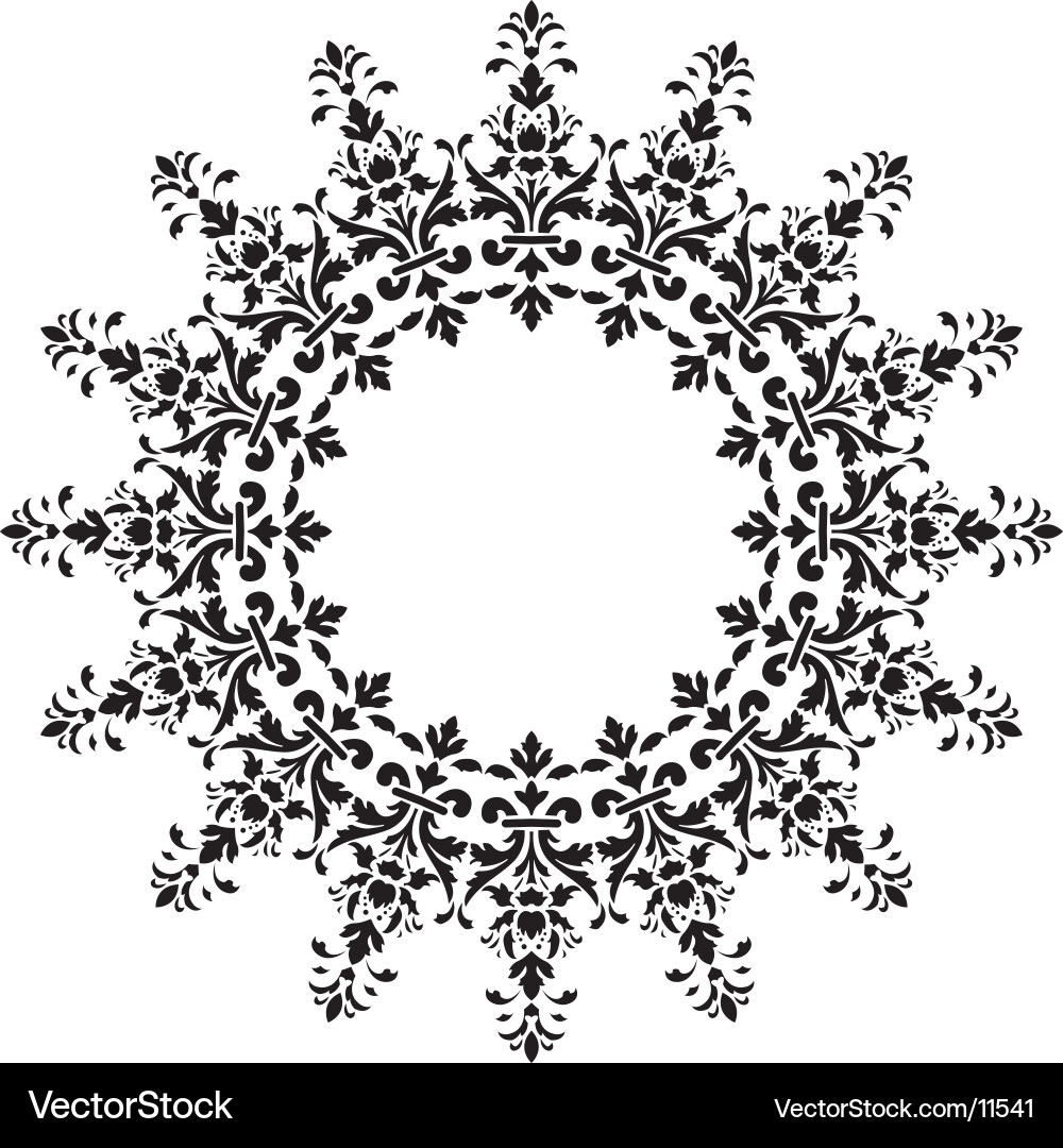 Elegant Floral Scroll Pattern vector image