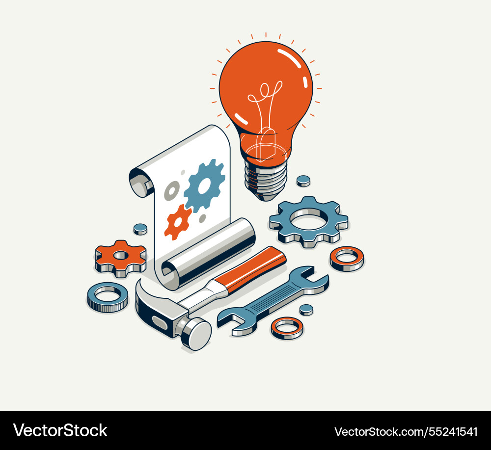 Engineering idea concept innovation invention Vector Image