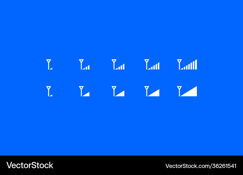 Mobile user interface connection level indicator vector image