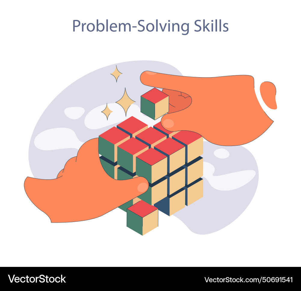 Problem-solving skills Problem-solving skills vector image