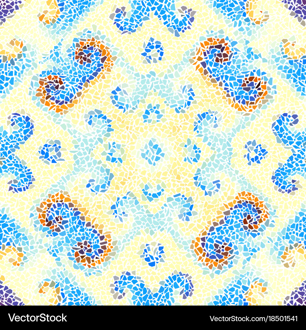 Seamless mosaic pattern vector image