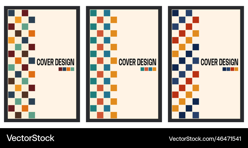 Set of poster with color squers minimal Set of poster with color squers minimal vector image
