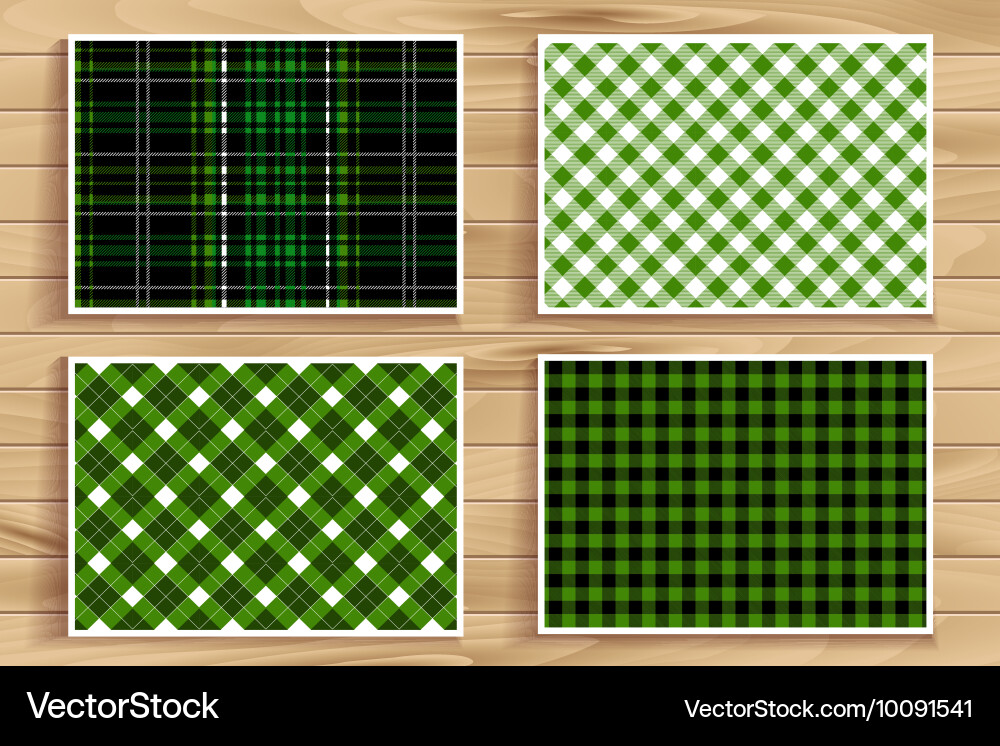 Set of seamless tartan patterns vector image