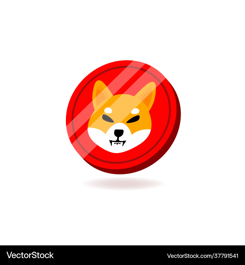 Shiba Inu Coin Symbol – Royalty-Free Vector | VectorStock