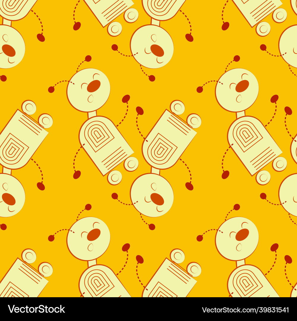 Stylized dancing robots - graphics machine revolt vector image
