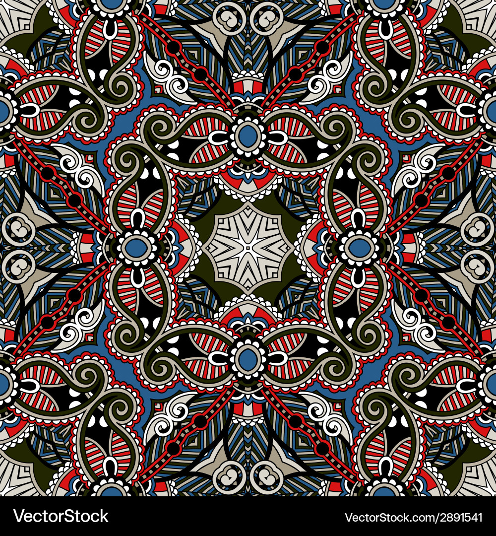 Traditional ornamental floral paisley bandanna vector image