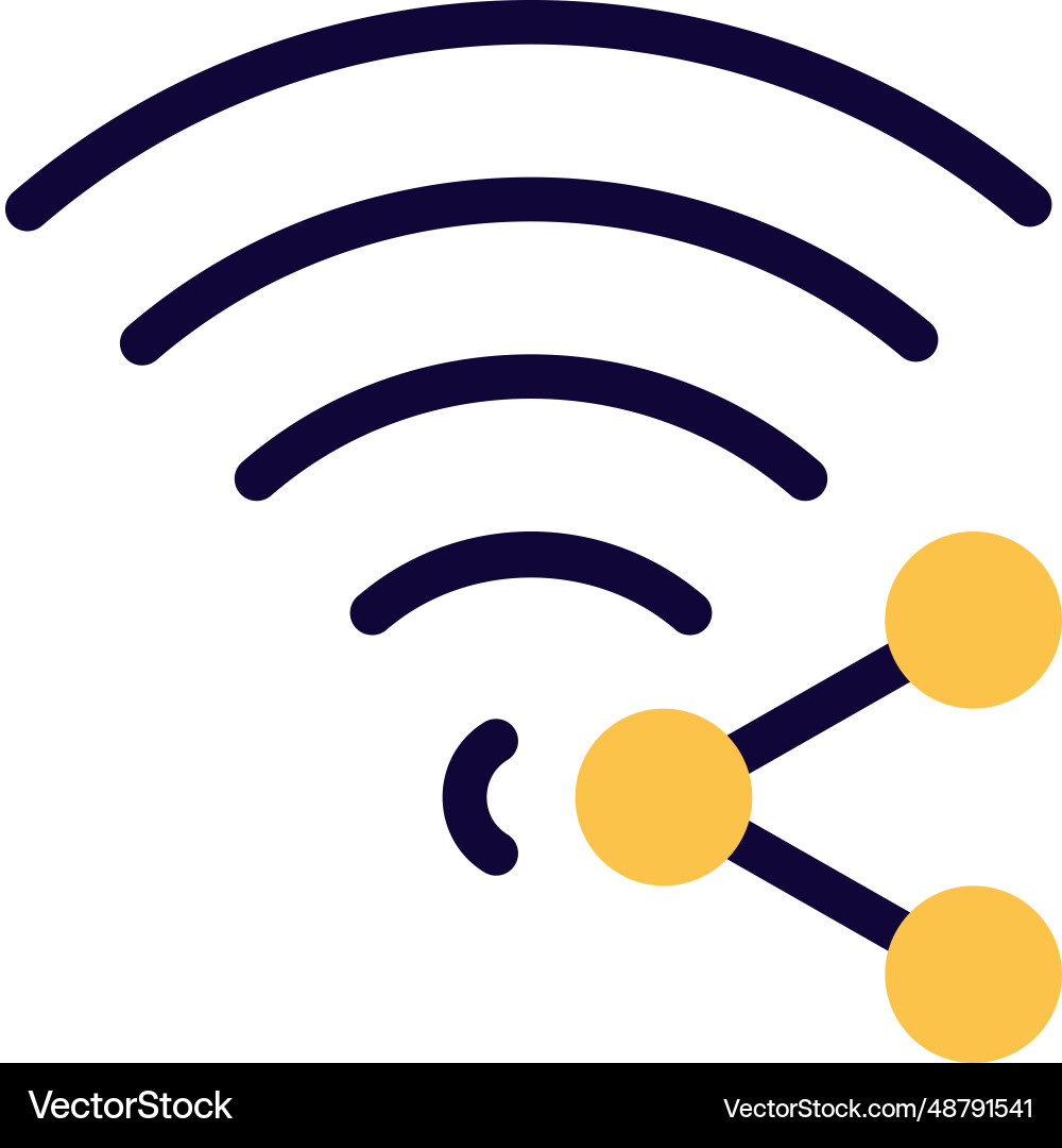 Use of wifi for transferring data between devices vector image